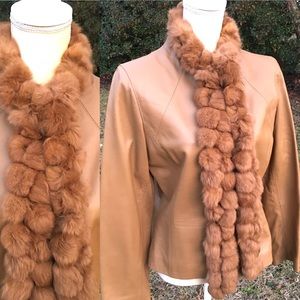 Clothes by Revue Lamb Leather Jacket W/ Rabbit Fur